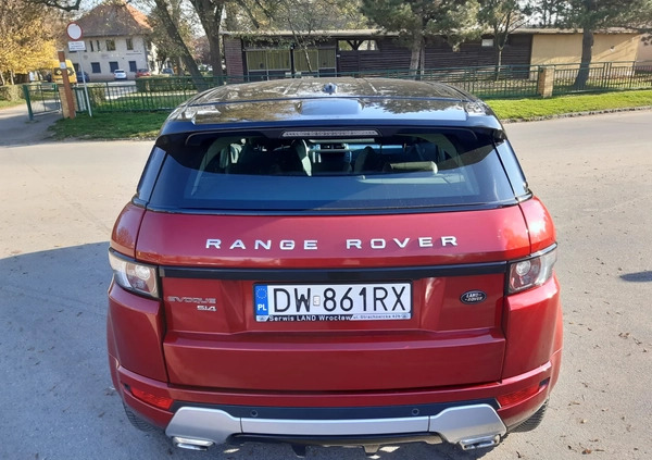 Land Rover Range Rover Evoque cena 72900 przebieg: 151000, rok produkcji 2013 z Wrocław małe 92